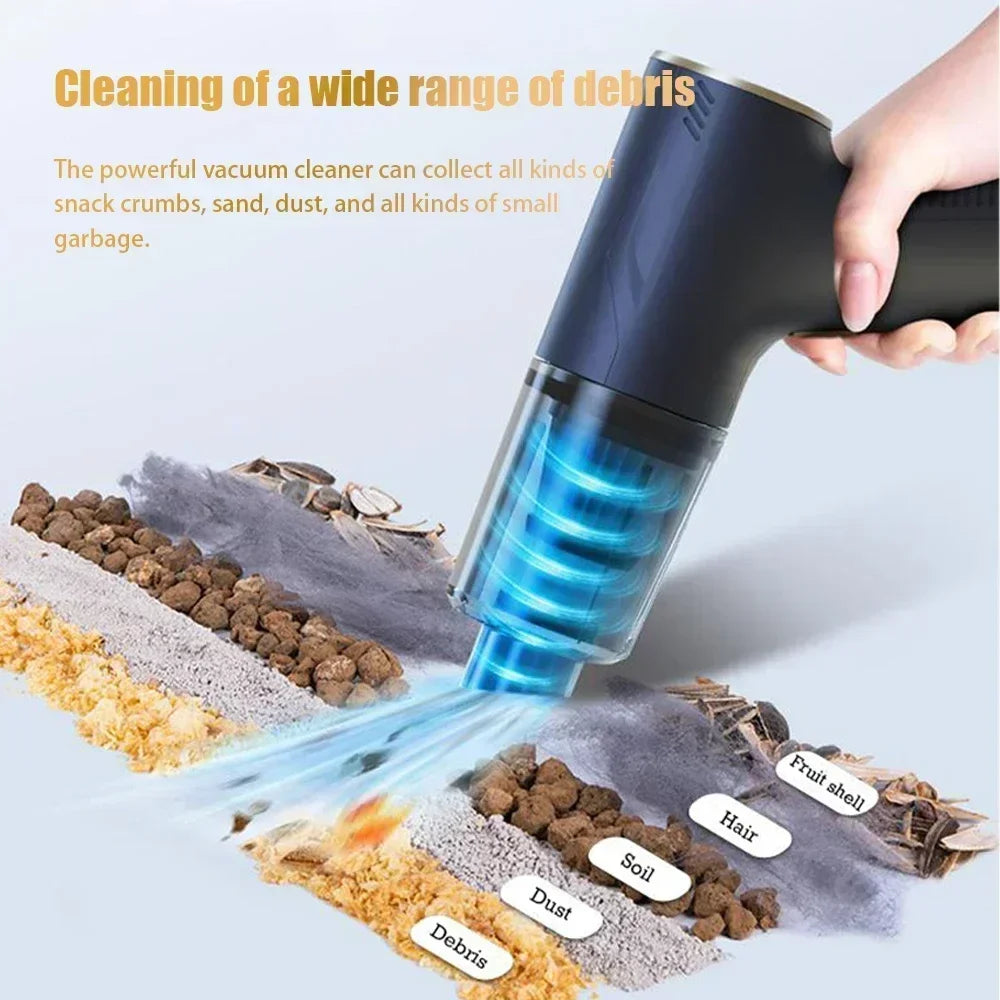 CENRR 98000PA Mini Wireless Car Vacuum Cleaner Cordless Powerful Car Cleaner HandHeld Portable Vacuum Cleaner Cleaning Machine