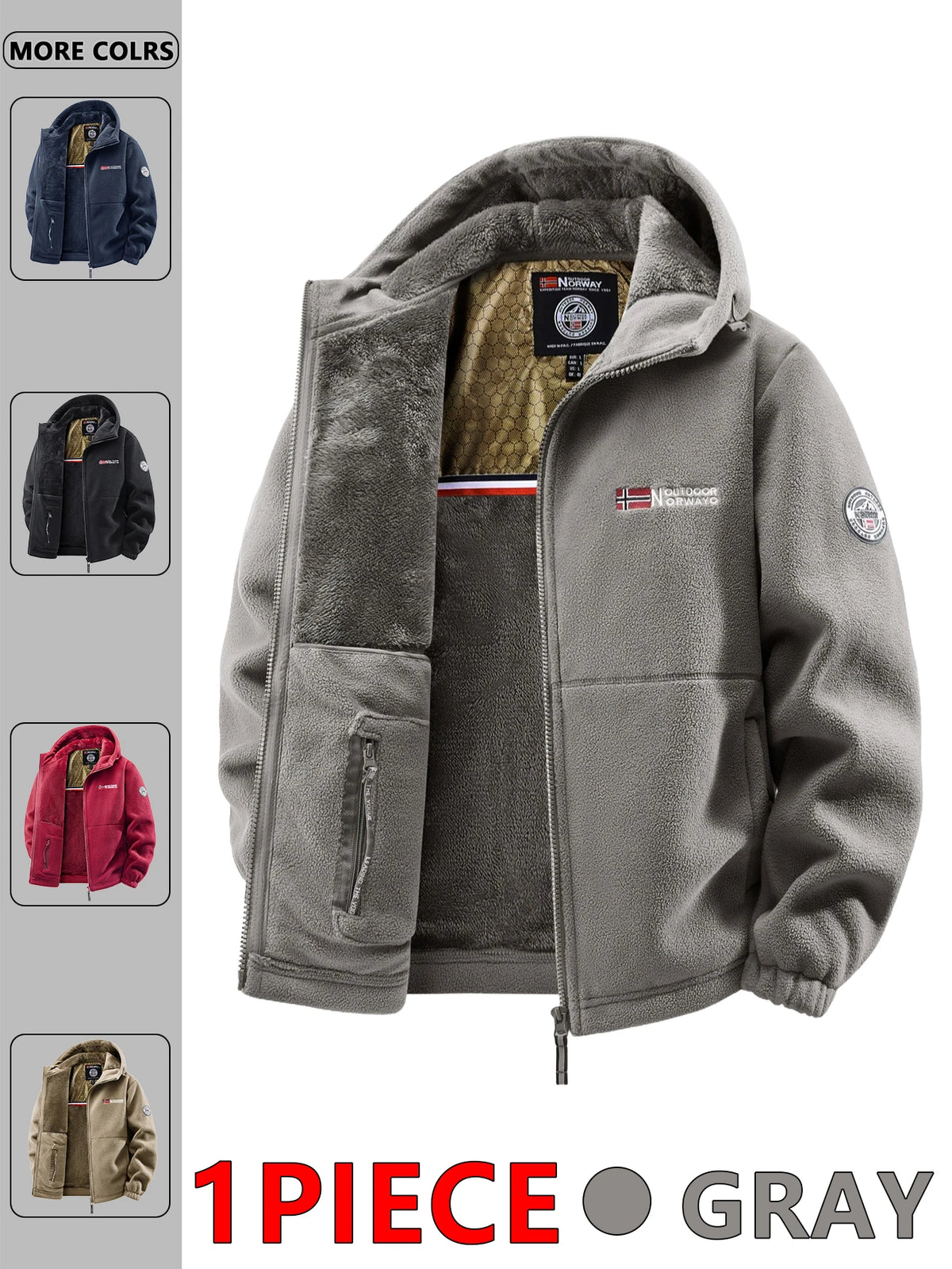 Men's Winter Jacket Men's Autumn and Winter Outdoor Hooded Jacket, Single Piece, Suitable for Everyday Wear at Home, Travel, Parties, Commuting, Outdoor Fashion, Versatile, Stylish, Streetwear, Travel Apparel.