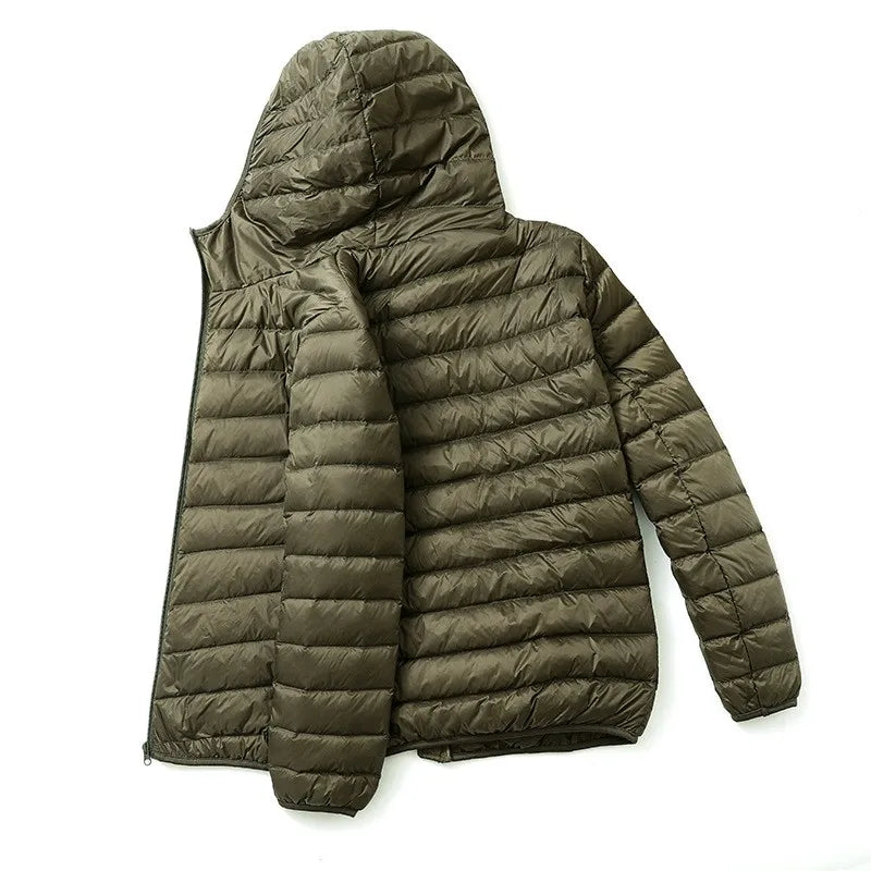 Winter New Arrival Men's Lightweight Short Fashion Casual Cotton Jacket Slim Fit Portable Warm Hooded Coat