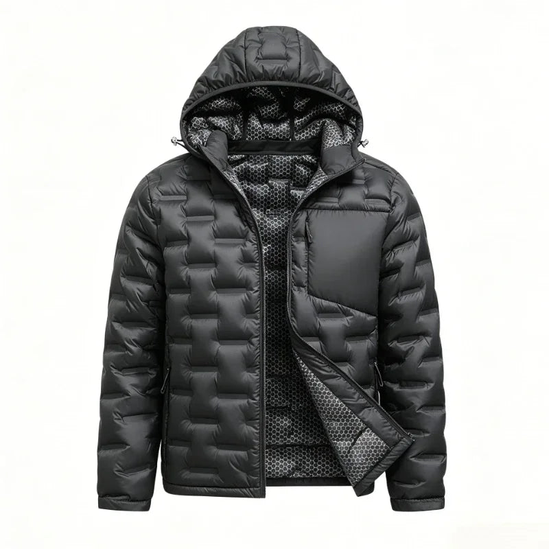 Men Windproof Pleated Padded Jackets Brand Classical Warm Winter Down Coat Male Parkas Graphene Self-heating Puffer Jacket