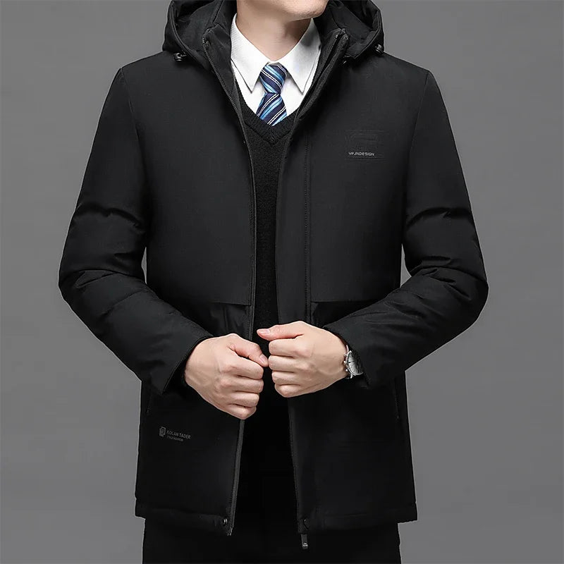 Men Thicken Fleece Zipper Men Warm Winter Coat Mens Jackets Plus Size New Waterproof Winter Jacket Men Hoodied Parka Clothes