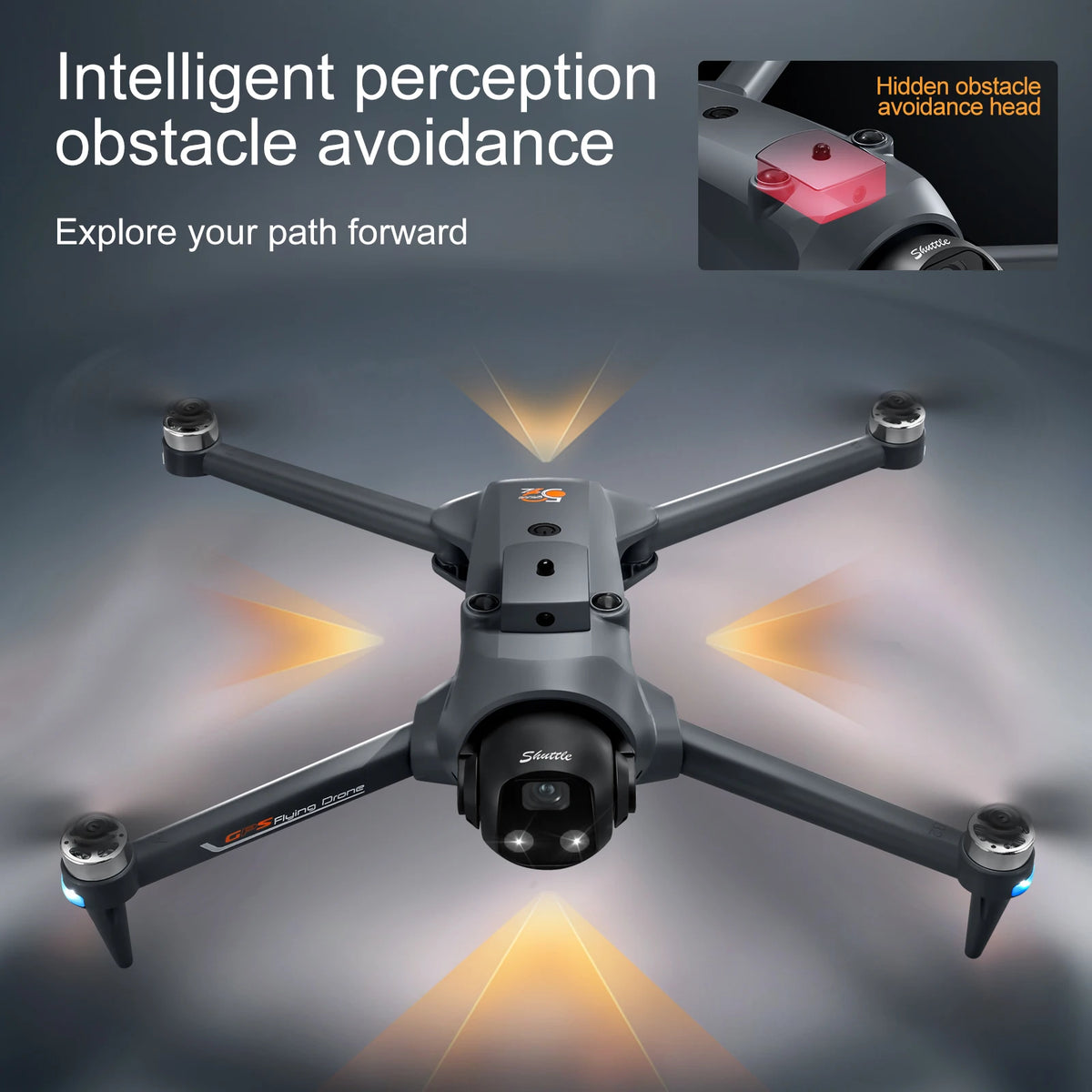 ZNLYRION Drone GPS Foldable YL059 With Large Screen Remote 180 Electric Adjustable Camera All Round Obstacle Avoidance Brushless Motor 5G FPV RC Quadcopter