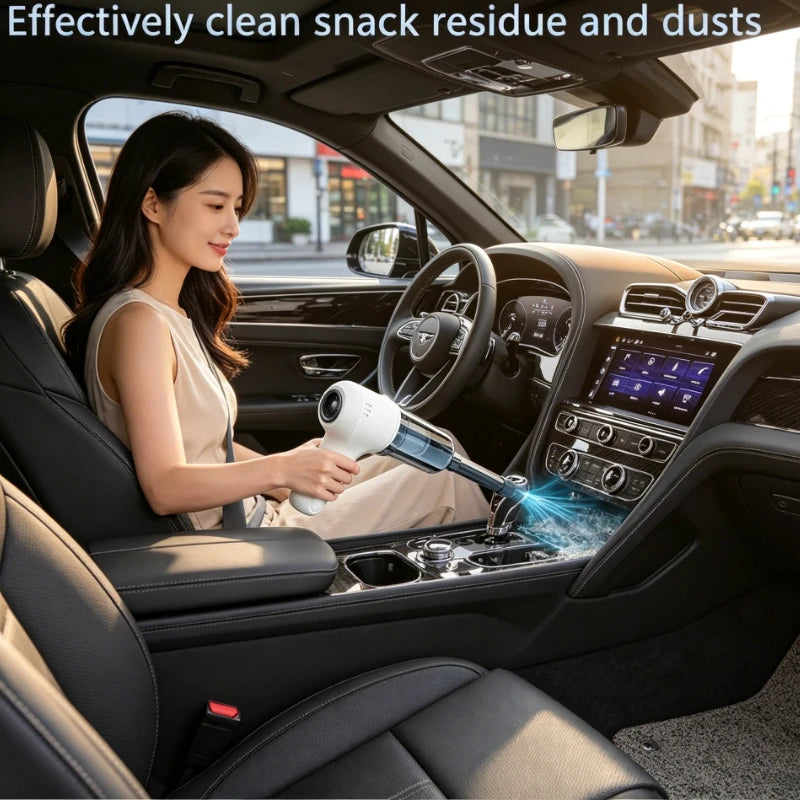 Portable Wireless Handheld Car Vacuum Cleaner, 95000PA High Power 2-in-1 Vacuum & Blower, Dual Use for Car and Home