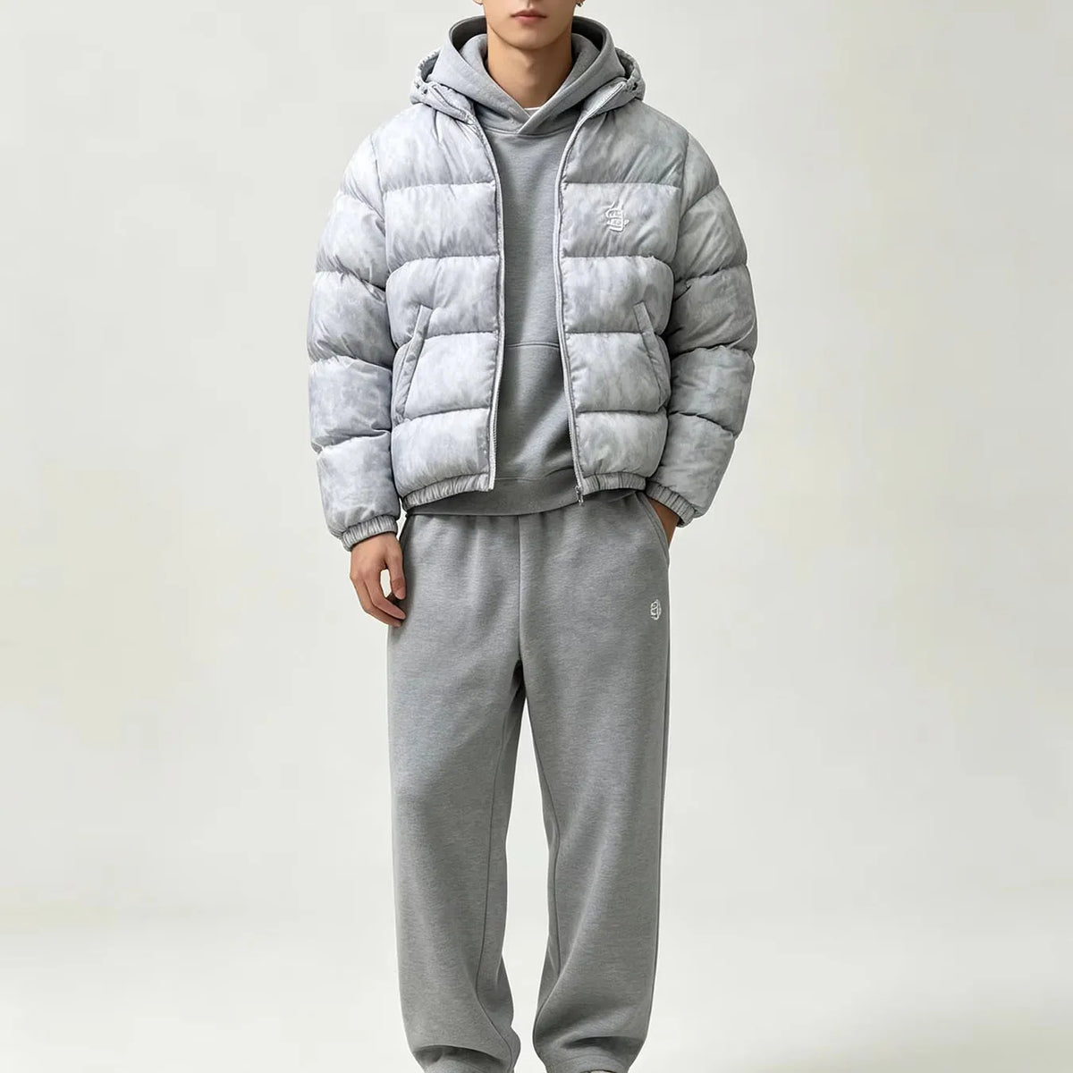 Autumn and Winter New Y2K Trendy Street Fashion Casual Personalized Printed Warm Zipper Unisex Cotton Jacket
