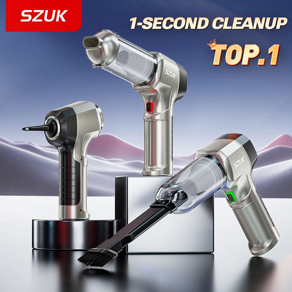 SZUK 18000PA Car Vacuum Cleaner High Power Portable Handheld Cleaning Machine Mini Cleaner Powerful Wireless Vacuum Cleaner