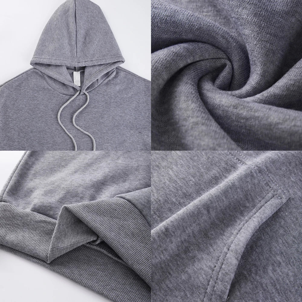 2 Piece Hoodies Set Womens Karma Letter Printing Sweatpantssporty Oversized Fleece Warm Sweatshirts Pants Autumn Pocket Clothes