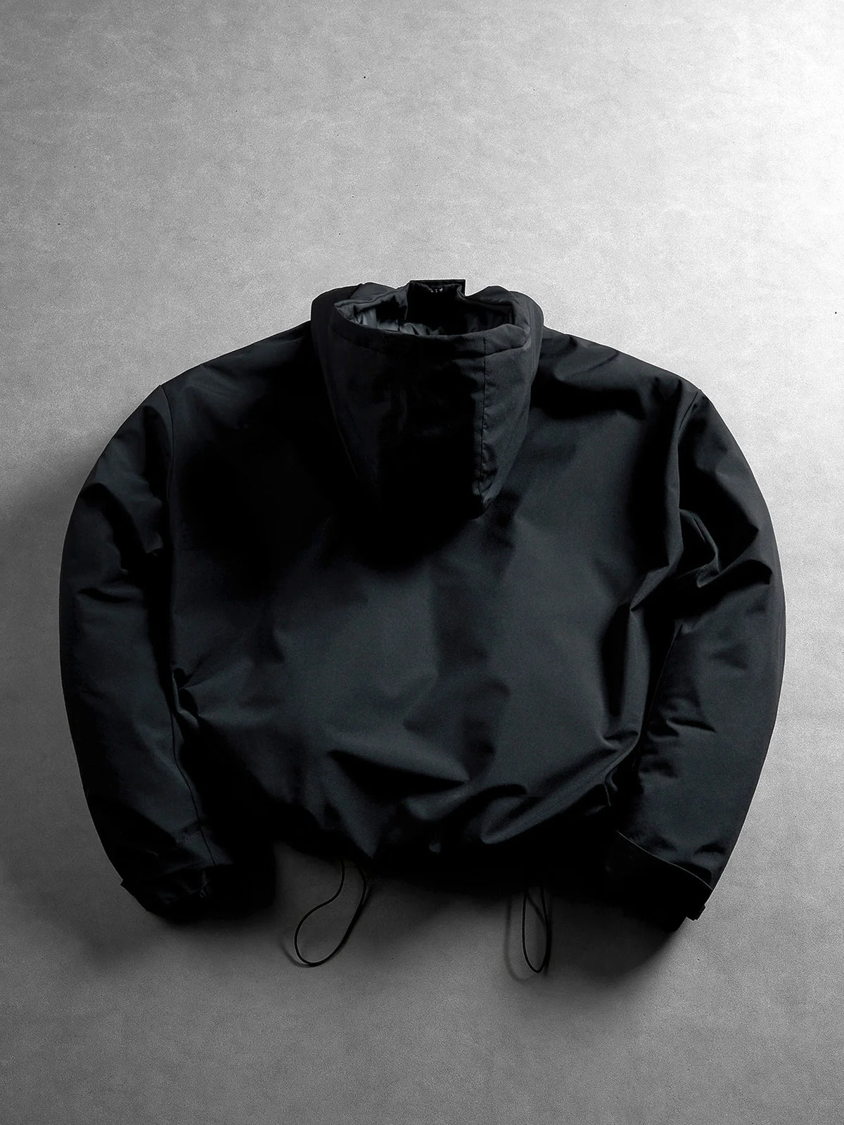 Men Hooded Windproof Jacket, Simple Logo Print on Chest, Diagonal Zipper Pockets, Adjustable Drawstring for Hood & Hem, Elastic Cuffs, Loose Fit, Water Resistant Fabric, Autumn Winter Outdoor Casual Outerwear