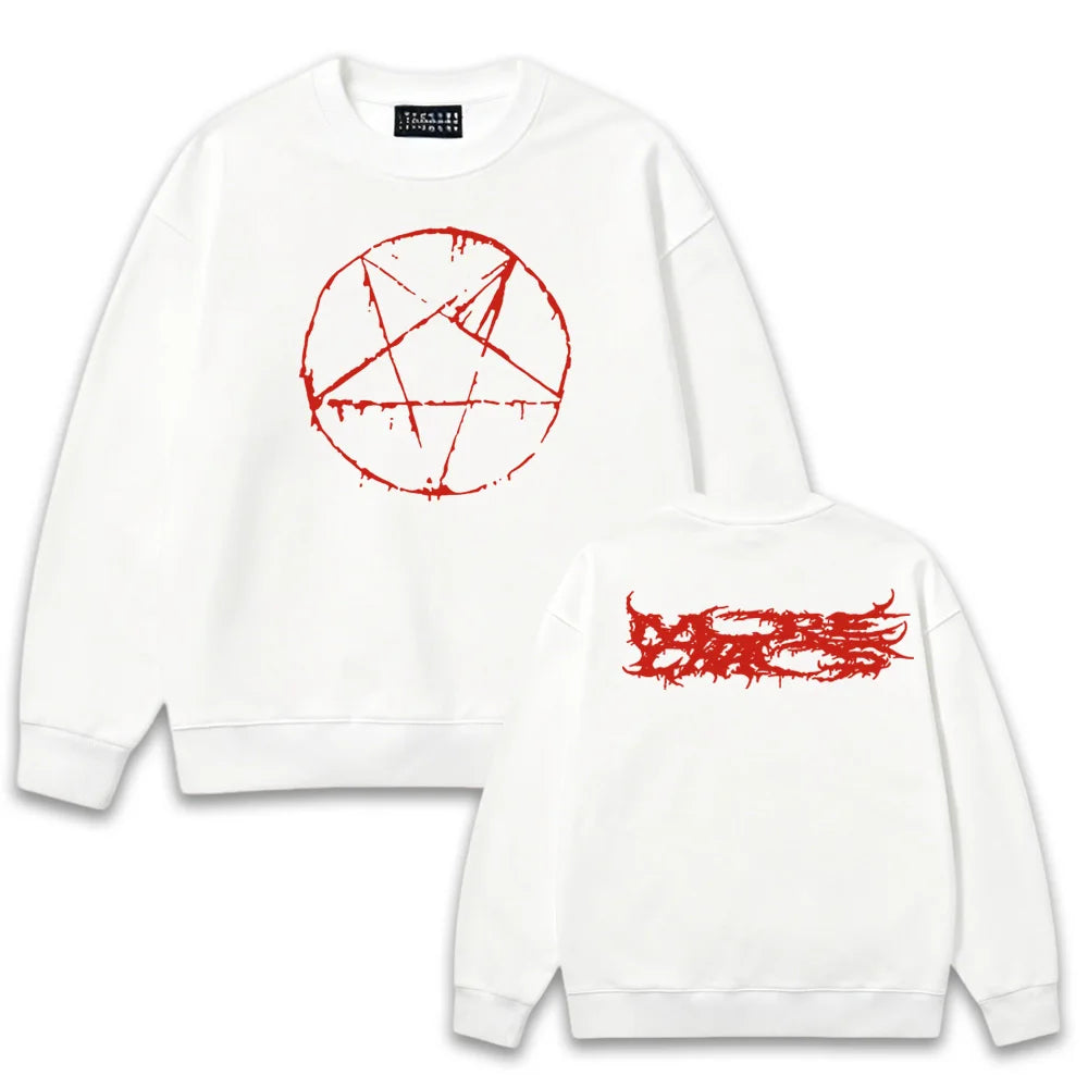 More Chaos Pentagram Long Sleeve 2025 New Fashion Sweatshirts Aesthetic Hoody Ken Carson Singer's Same Style High Quality Hombre