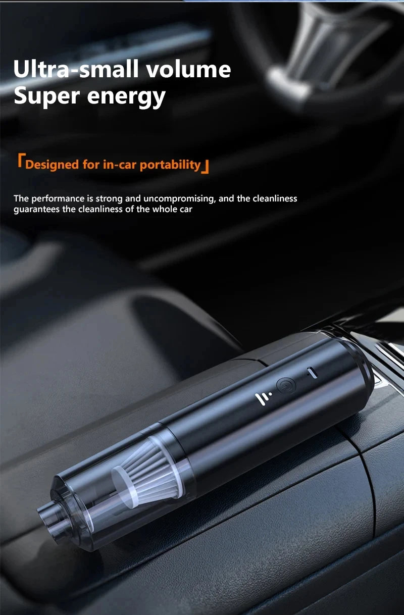 Vacuum Cleaner Mini Car Cleaning Powerful Suction Handheld Car Vacuum Cleaner Rechargeable for Car and Home Auto Vacuum Cleaner