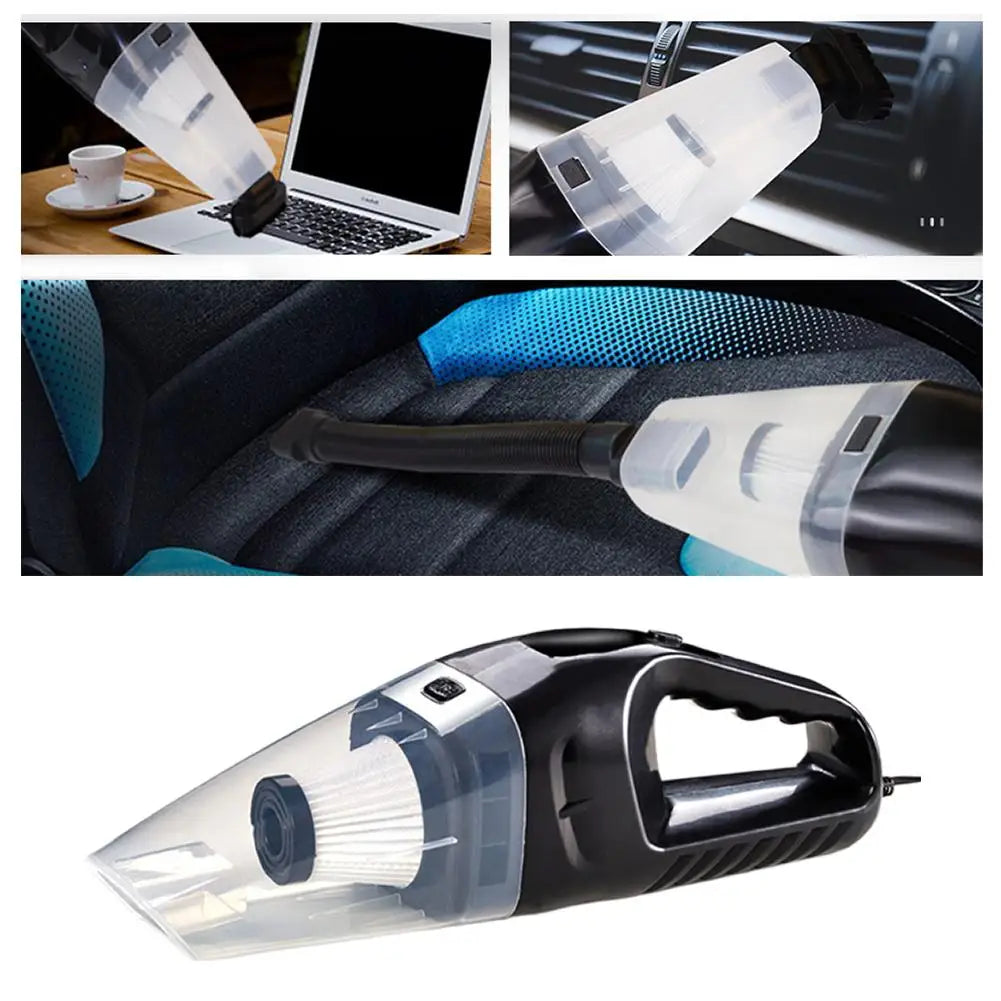 Portable Car Vacuum Cleaner Handheld Dust Buster Wet Dry Dual Use Strong Suction Mini Dust Collector Automotive Cleaning Tools