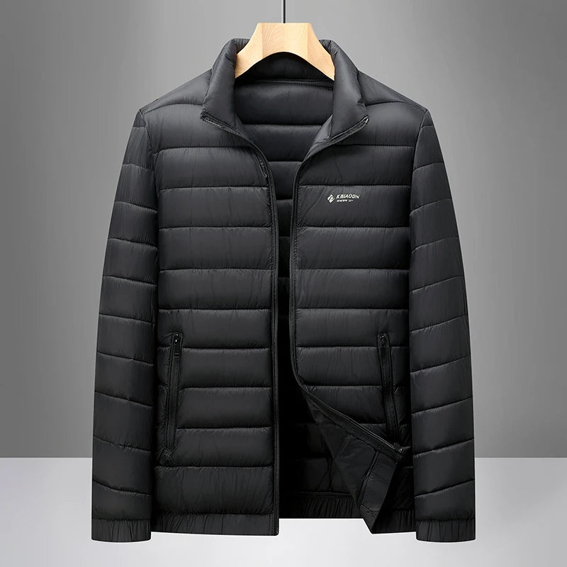 Men's winter jacket Simple stand collar Cotton coat New thick warm parkas