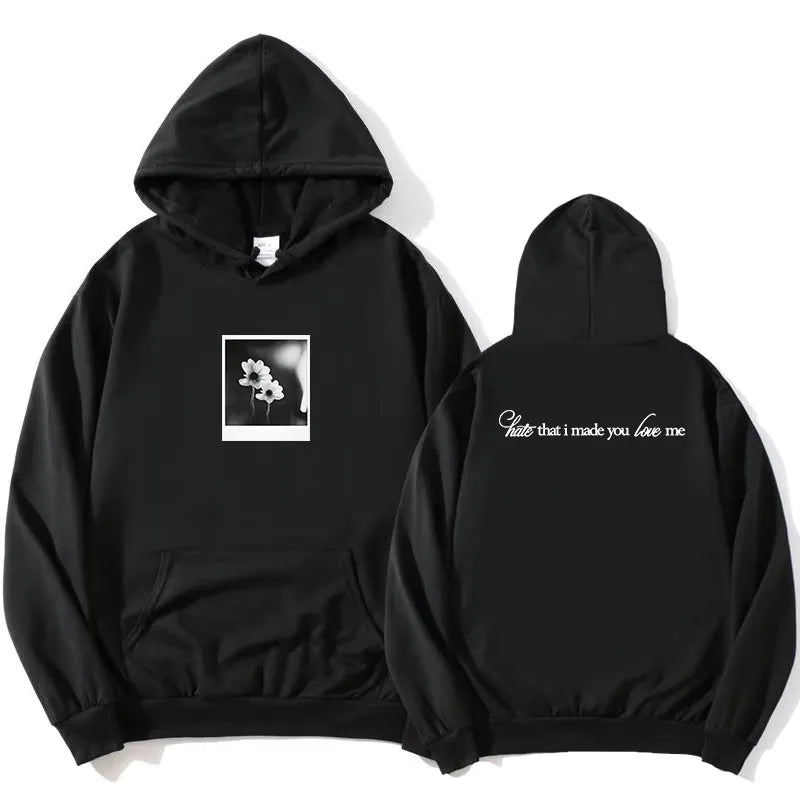 Hate That I Made You Love Me Hoodies Ariana Grande Petal Design Sweatshirt Long Sleeve Fashion Hooded Pullovers Graphic Merch