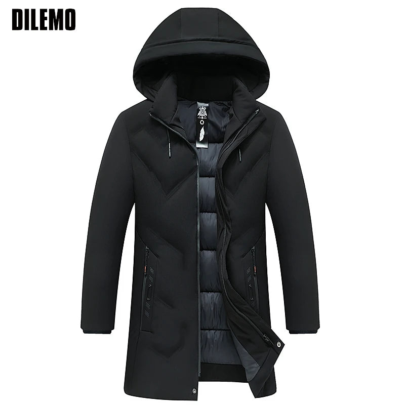 Coats Parka Men Top Grade Designer New Brand Men Parka Jacket Thick Casual Fashion Windbreaker Hooded Bubble Coats Long Mens Clothes 2026