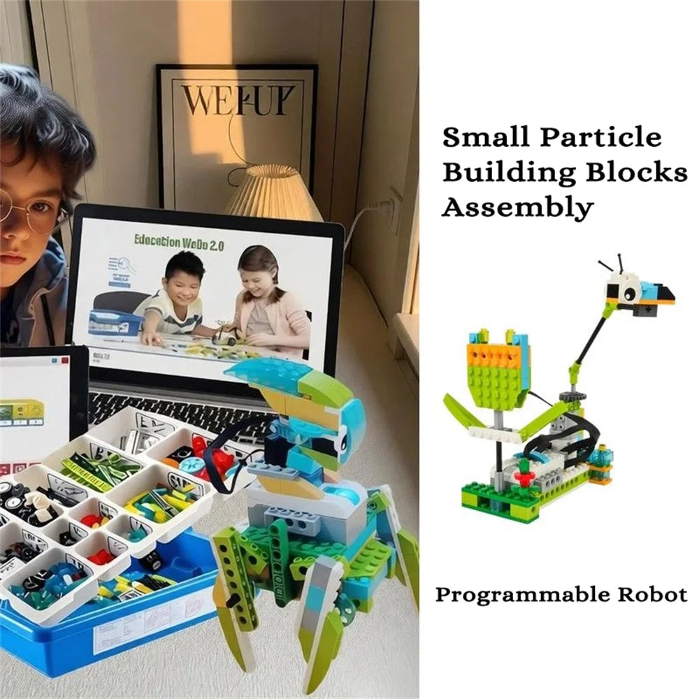Compatible with WeDo 2.0 Core Kit STEAM Educational Robot Building Blocks Set Scratch 3.0 Programmable Technical Bricks