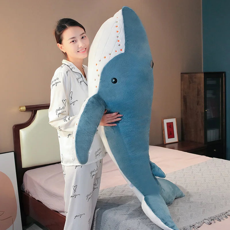 Stuffed Animal Plush Cartoon Shark Whale Plush Toy Children Doll 100CM Kawaii Christmas Gift Sea Animal Fish Pillow Kids Stuffed Toys Room Decoration