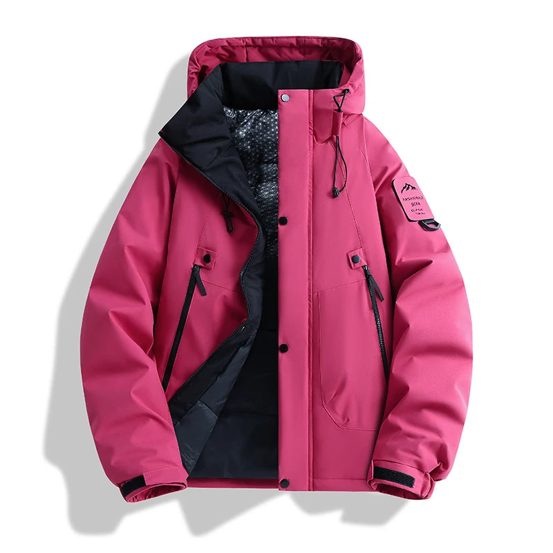 Winter Windproof Warm Puffer Jacket Men's Waterproof Outdoor Couple Thick Coat Casual Graphene Hooded Multi-Pocket Parkas
