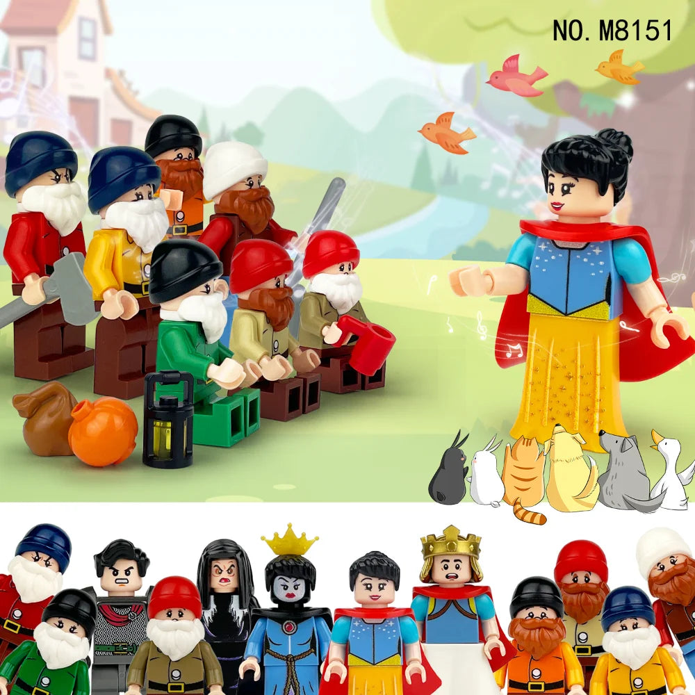 Children's Building Blocks Toy Mini Figure Humanoid Dolls Cartoon Character Birthday Gift Educational Playset for Kids