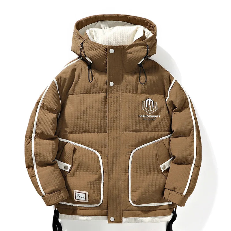 New Fashion Men Winter Hooded Casual Dowm Jackets Man Thicker Warm Parkas High Quality Male Short Winter Jackets