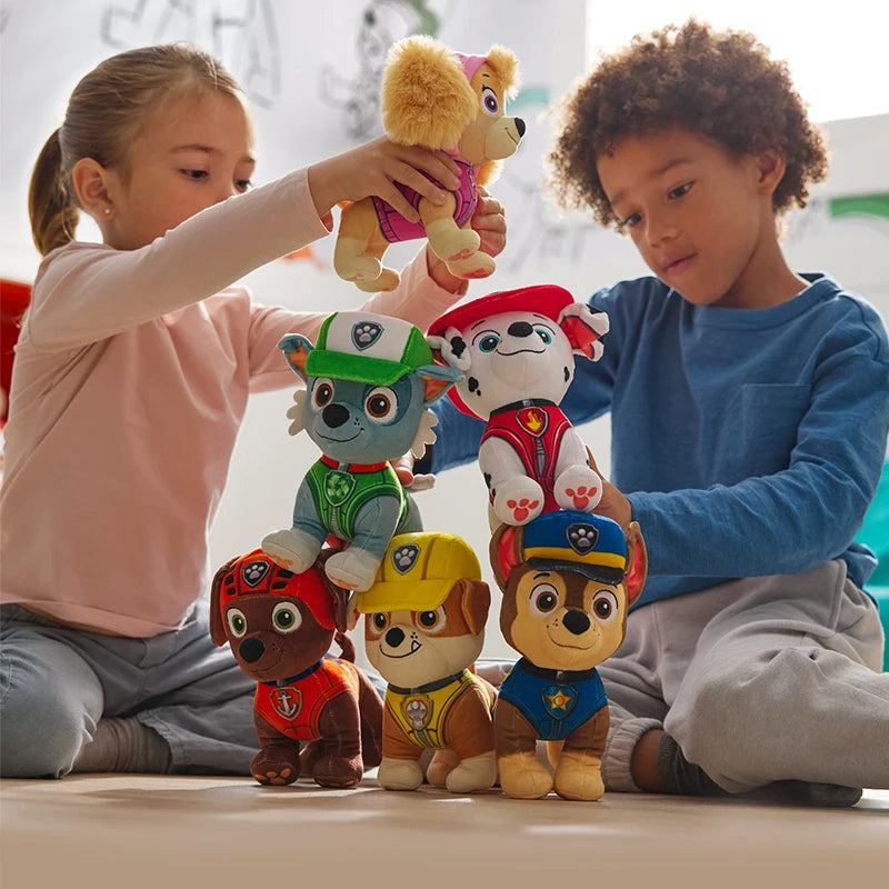 Original Paw Patrol 8kinds Rescue Wheels Series Plush Toy Stuffed Animal Boomber Chase Skye Plush Toys Children Birthday Gift