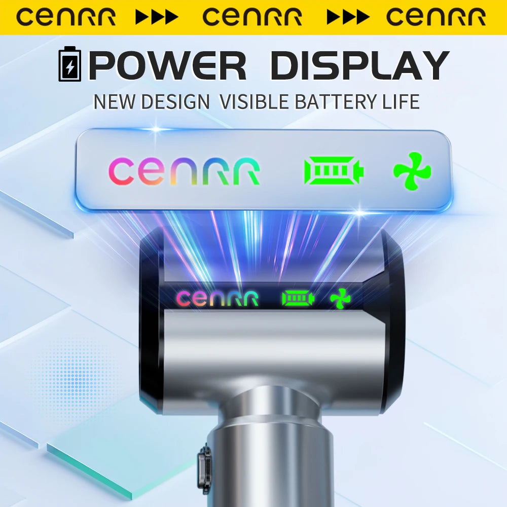 CENRR Car Vacuum Cleaner Wireless Mini Powerful Portable HandHeld Car Cleaner LED Power Display Gift Lamp Air Gun 7500mAh