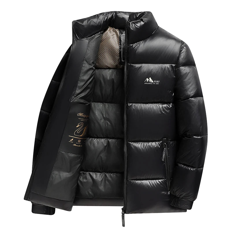 Winter Men White cotton-padded Jacket Coat Men Waterproof Windproof Warm Loose Jacket Man Multi Pocket Windbreaker Jacket
