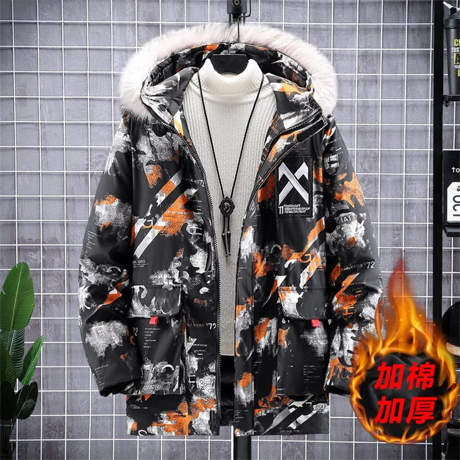 12XL 10XL Plus Size Camo Parkas Men Winter Thick Jacket Camouflage Coat Fashion Casual Cargo Parkas Male Big Size 12XL