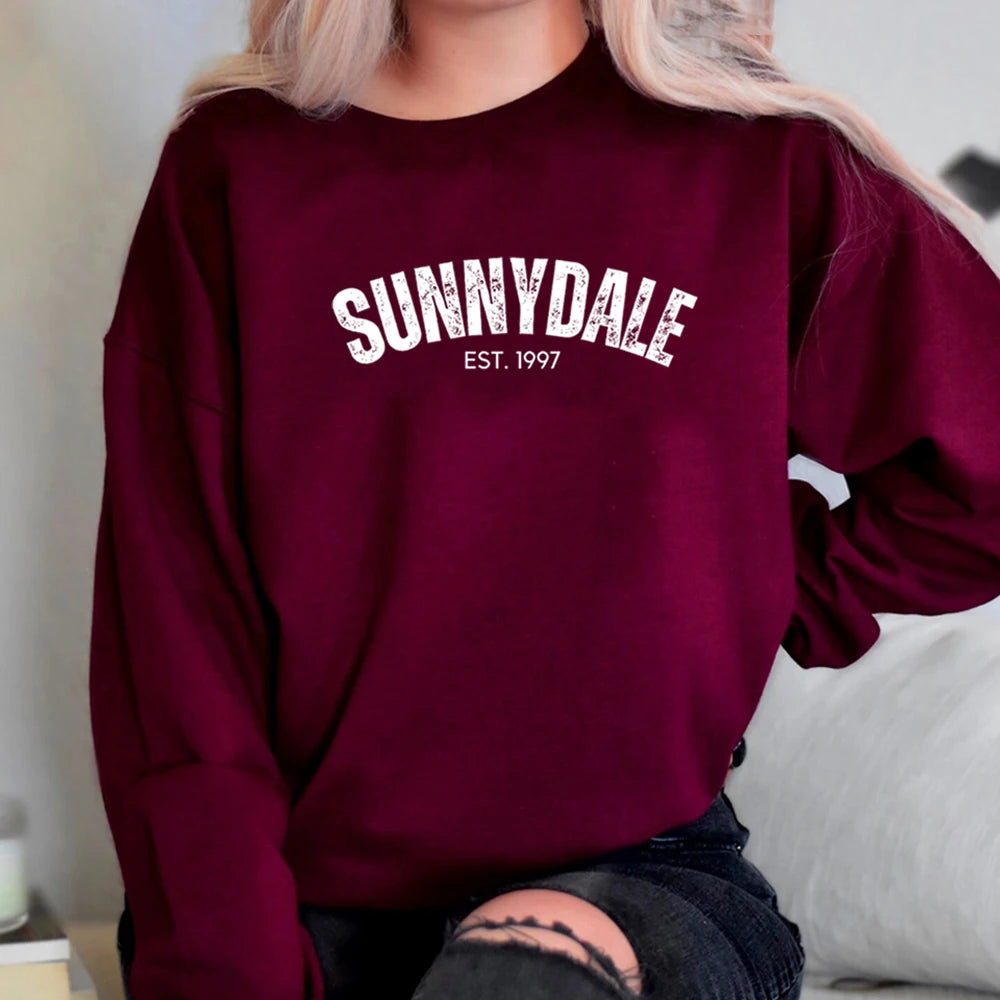 Vintage Buffy The Vampire Slayer Sweatshirt Sunnydale Shirt Buffy Sweater Tv Show Pullover Trendy Long Sleeves Sweatshirts