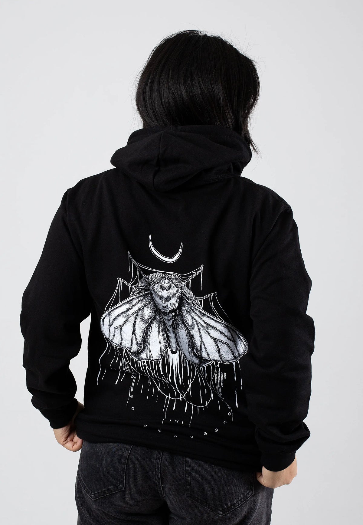 Bad Omens Moth Printed Hoodies Retro Street Hip Hop Sweatshirt Oversized Women Men Pullover Hoodies Streetwear Loose Tracksuits