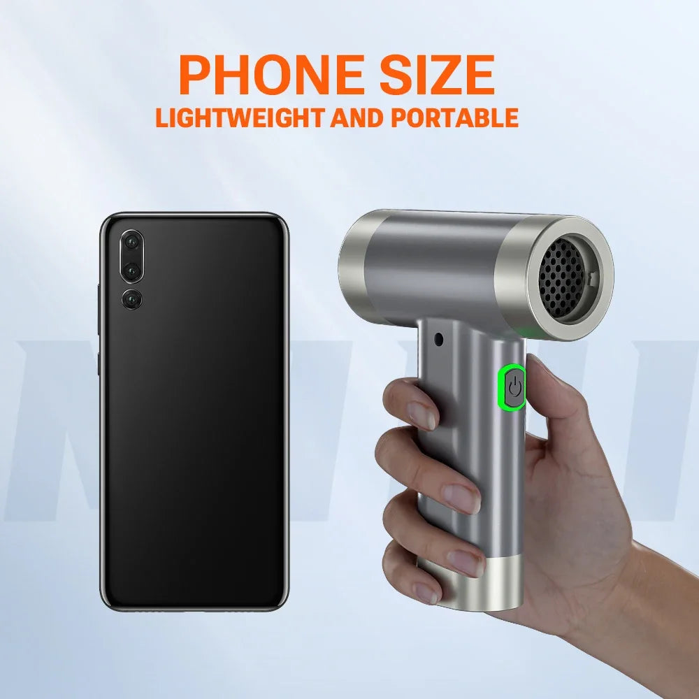 SZUK Mini Turbofan Handheld Air Blower Brushless Motor Dust Fan Handheld Turbo Fan Powerful Portable Wireless Car Vacuum Cleaner