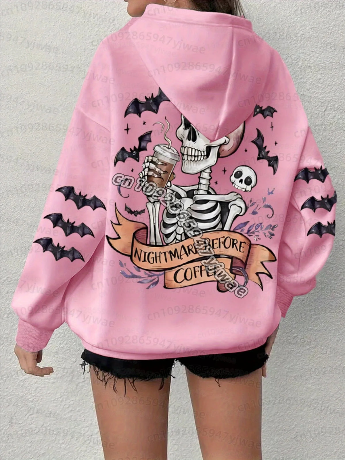 26 Winter Women 3D Halloween Bskeleton print =hooded Hoodie Graphic Pullover Party Sweatshirt Men Women Hoodies
