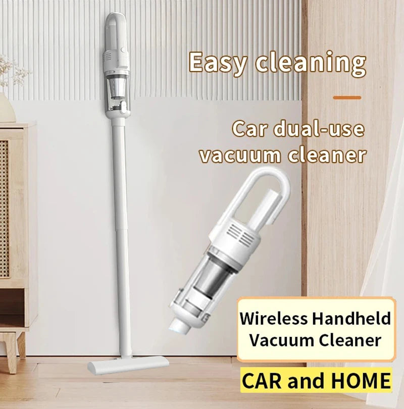 Multifunction Wireless Car Vacuum Cleaner 6500Pa Powerful Cleaning Machine Metal Strainer Portable Handheld Home-appliance