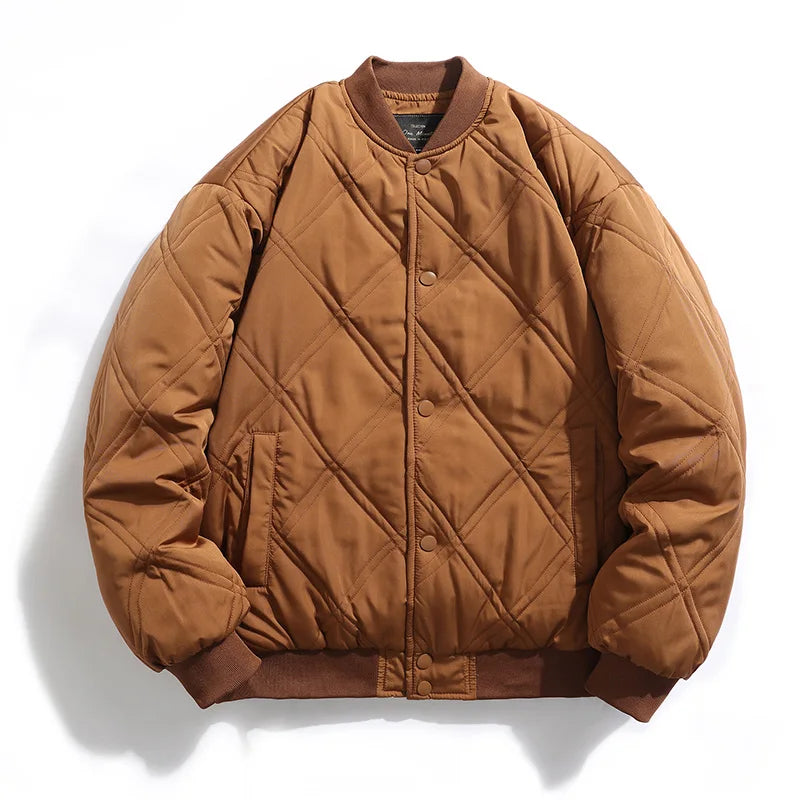 Long Sleeve Parka Oversize Overcoat Men Women Thicken Padded Coat Autumn Winter Couple Cotton Snow Wear Male Solid Fleece Jacket