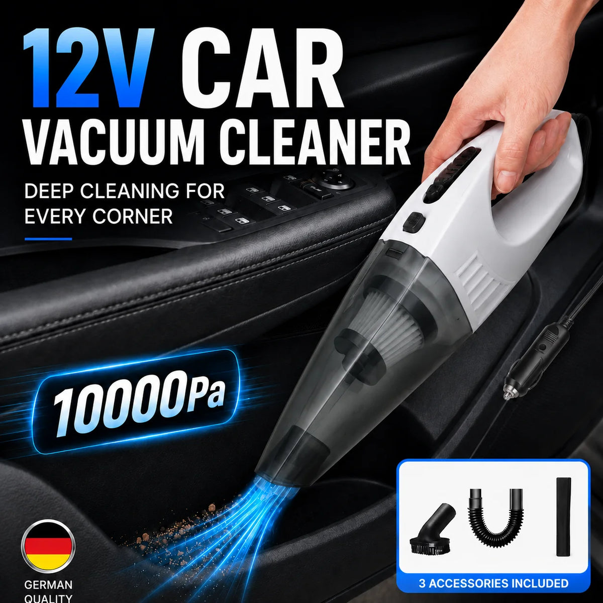 12V 120W Car Vacuum Cleaner Portable Wet And Dry Dual-Use Vacuum Cleaner Powerful Handheld Mini Vaccum Cleaners High Suction