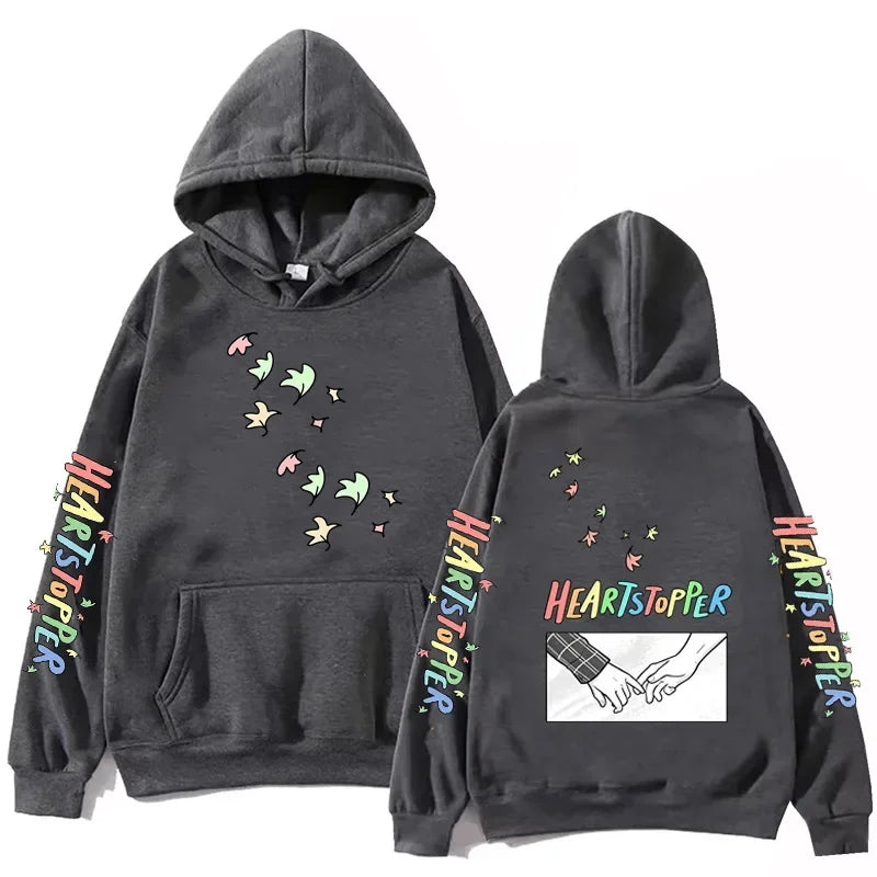 Heartstopper Print Hoodies Women Autumn Winter Casual Fashion High Quality Y2K Pullovers Funny Long Sleeve Fleece Sweatshirts