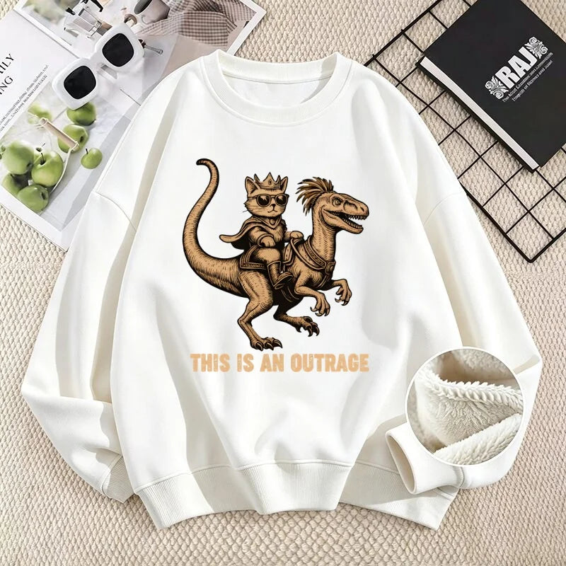 This Is An Outrage Sweatshirt Dungeon Crawler Carl Hoodies Long Sleeve Autumn Winter Warm Sweatshirts Fantasy Book Woman Clothes