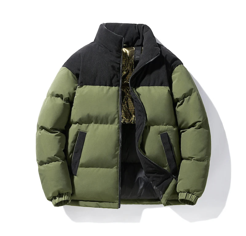 Winter New Arrived Men Solid Color Parka High Quality Brand Men's Stand Collar Warm Thick Jacket Coat Male Fashion Casual Parka