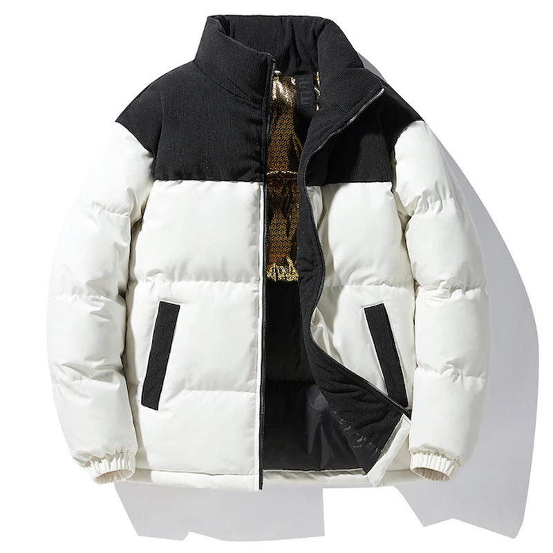 Winter New Arrived Men Solid Color Parka High Quality Brand Men's Stand Collar Warm Thick Jacket Coat Male Fashion Casual Parka