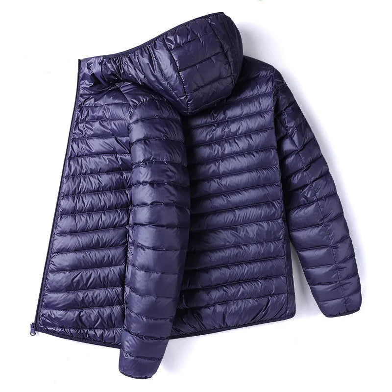 Winter New Arrival Men's Lightweight Short Fashion Casual Cotton Jacket Slim Fit Portable Warm Hooded Coat
