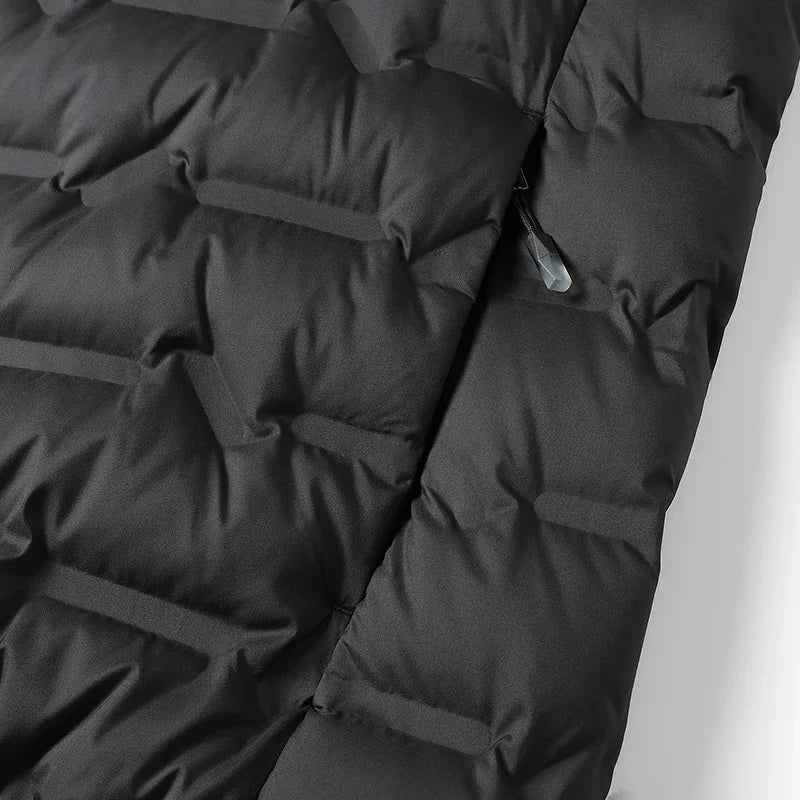Lightweight Men Winter Down Duck Jacket Hooded Padded Coat Male Graphene Warm Fishing Autumn Puffer Designer Feather Parka Grey