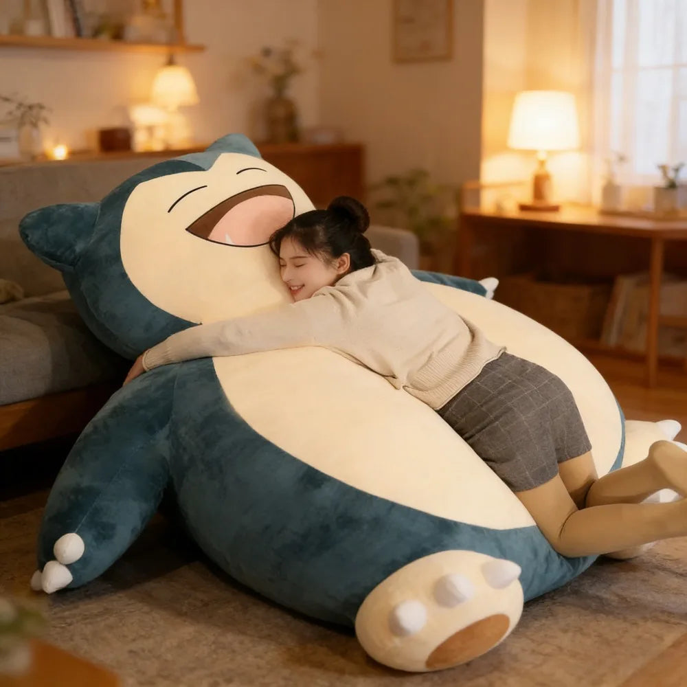 Plush 100/130/150/200cm Kawaii Giant Snorlax Plush Pokemon Plush Toys Soft Snorlax Leather Shell Plushie Dolls NO Filling Pillow Gifts