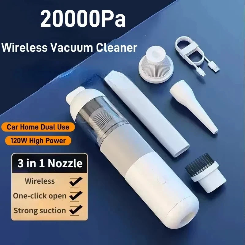 120W Wireless Handheld Car Vacuum Cleaner High Power Strong Cyclone SuctionPortable Mini Vacuum Cleaner for Car Home Cleaning