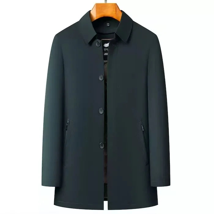2024 Winter New Middle aged Collar Down Jacket with Detachable Inner Tank and Thickened Velvet for Warmth, Down Content of 90%