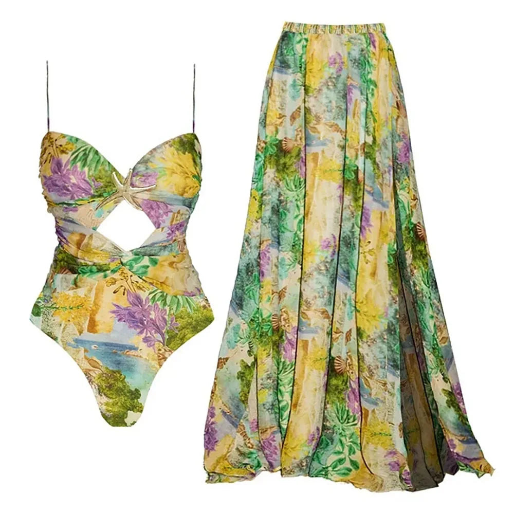 2026 Arrival Push Up Women Bikini Set Floral Printed Ruffle Bikinis Bandage Swimwear Brazilian Biquini Bathing Suit