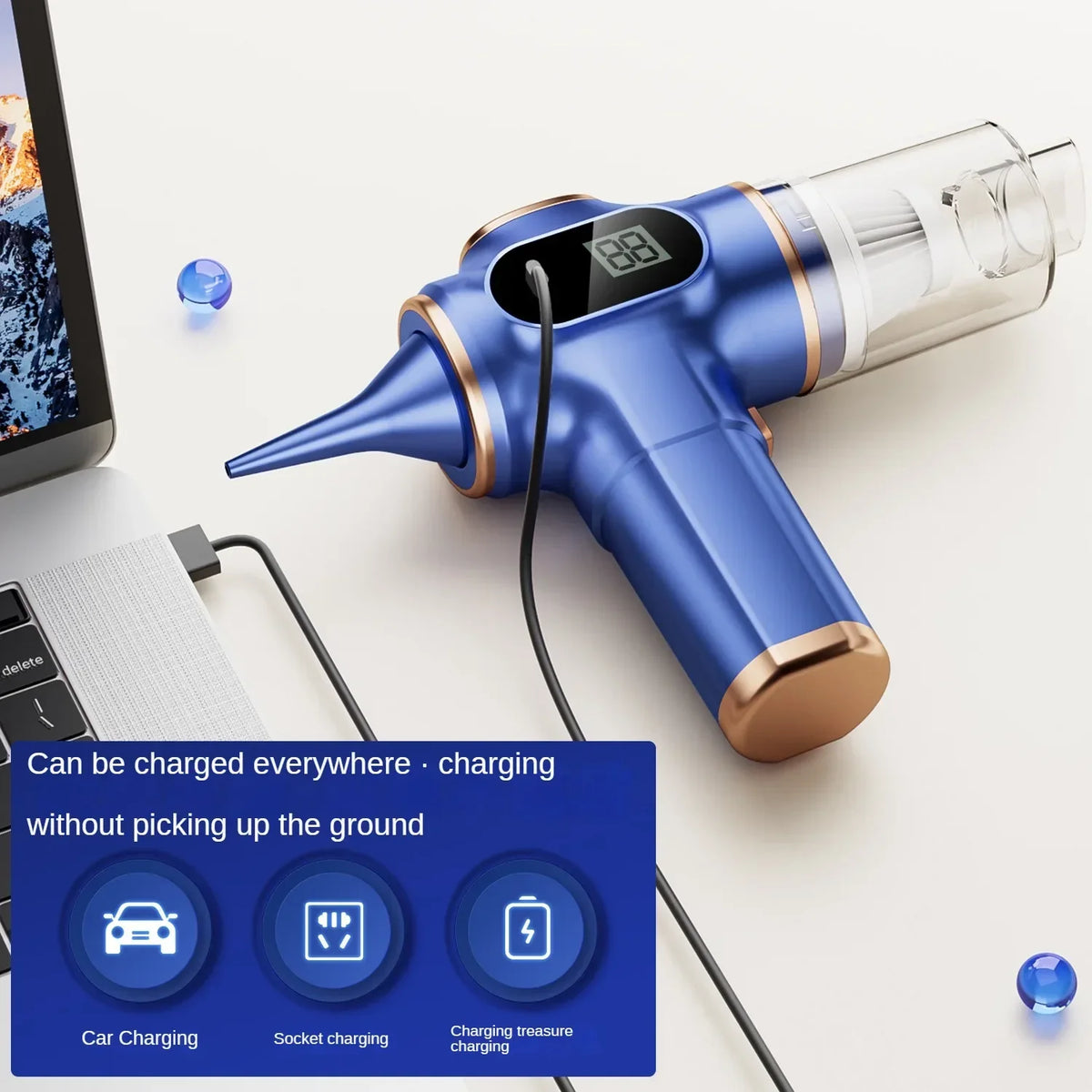 9500000Pa Automobile Vacuum Cleaner 5 In1 Wireless Vacuum Cleaner Car Handheld Strong Dust Collector Car Office Home Appliances