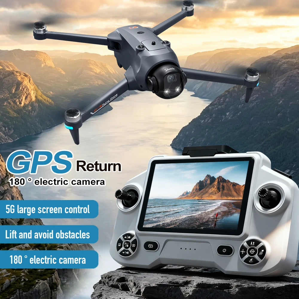 ZNLYRION Drone GPS Foldable YL059 With Large Screen Remote 180 Electric Adjustable Camera All Round Obstacle Avoidance Brushless Motor 5G FPV RC Quadcopter