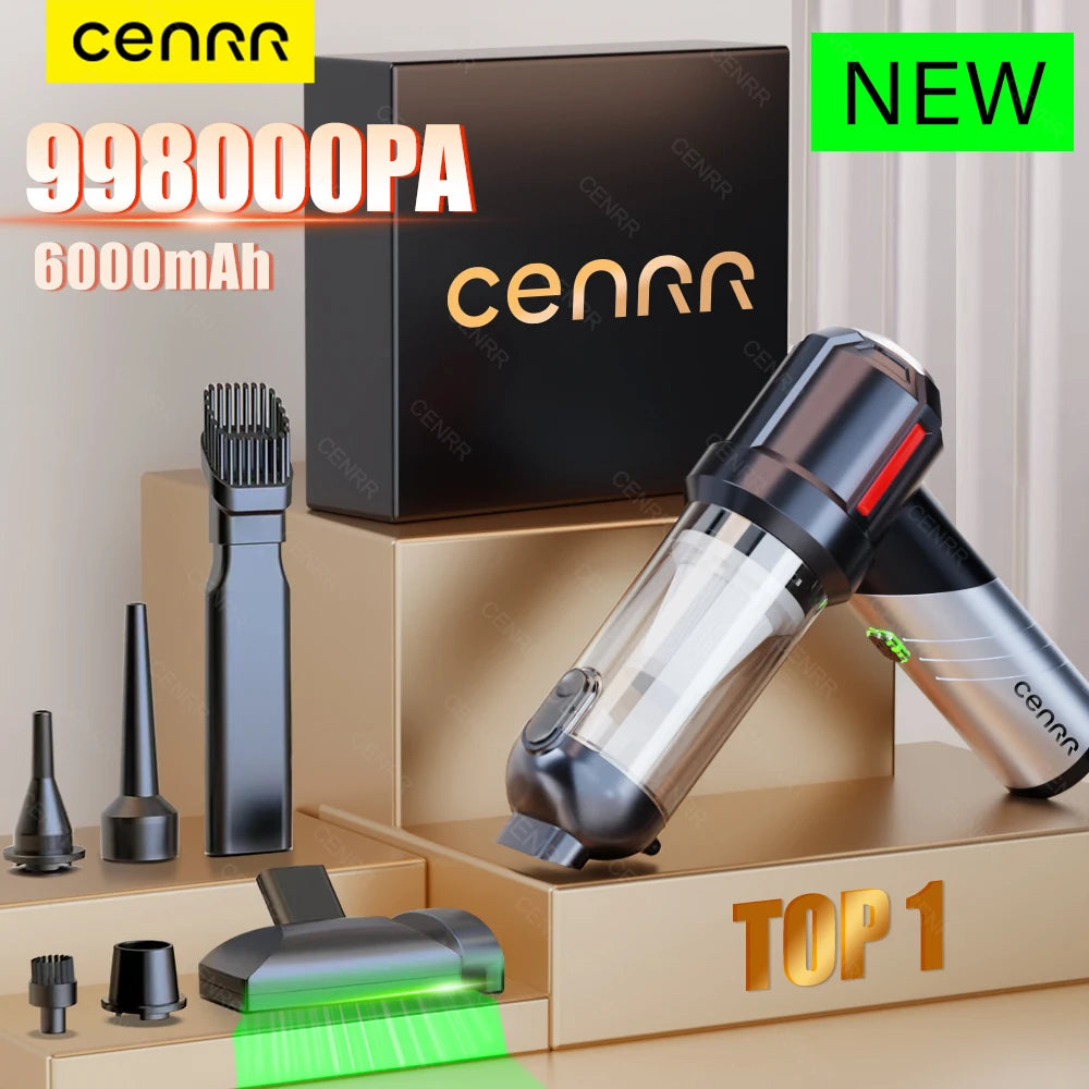 CENRR Powerful Vacuum Cleaner Mini Cordless Portable Car Vacuum Cleaner for Home Appliance Handheld Blower Car Cleaner