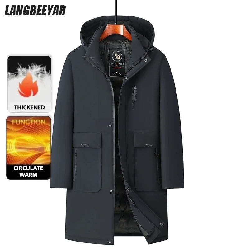 Coats Winter Men High End Traceless New Brand Business Casual Fashion Men Leather Jacket Faux PU Coats Autumn Winter Men Clothing 2026