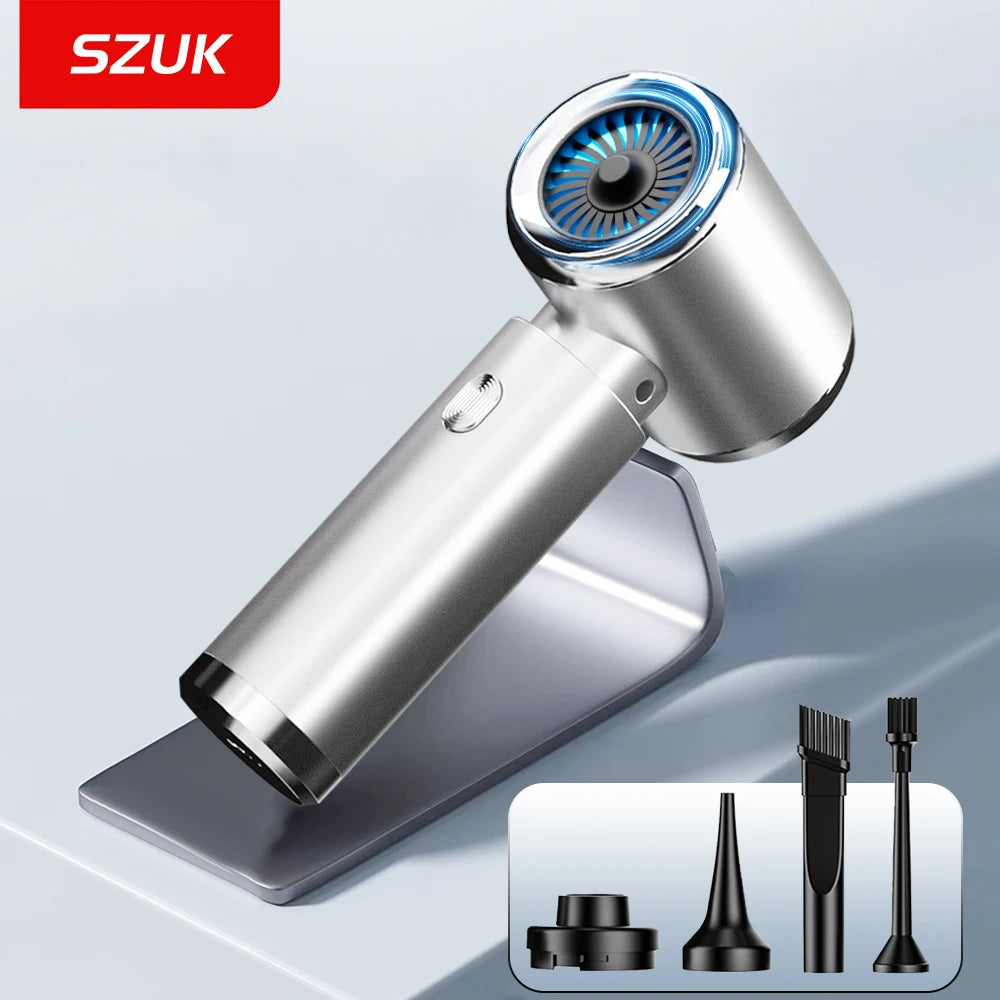 SZUK Car Vacuum Cleaner 90000PA Powerful Wireless Handheld Cleaning Machine Portable Mini Vacuum Cleaner for Car Home and Office