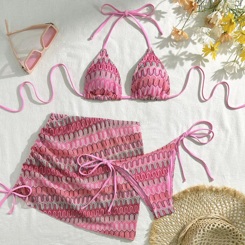 Sexy Bikinis 2026 Female Swimsuits Women's Three-Piece Swimwear Beach Swim Wear Bathing Suits Brazilian Bikini Set Pool Bather
