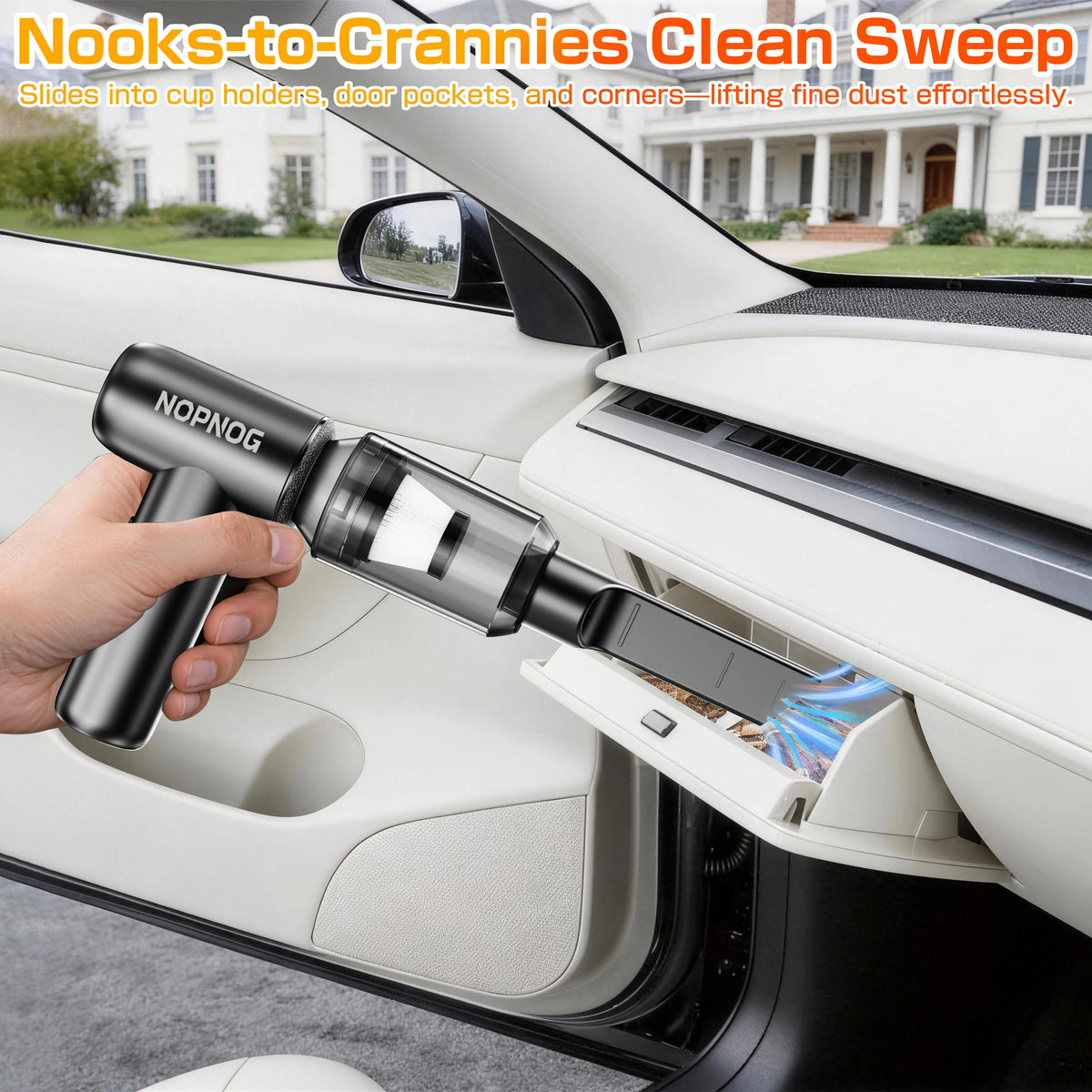 Car Vacuum Cleaner Air Duster Electric Dust Collector Air Blower Turbo Fan Cleaning Tools Hair Dryer Auto Accessories for Home Outdoors Camping Truck RV Trailer Universal
